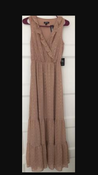 Metallic Clip Dot Ruffle Maxi - Picture 4 of 6